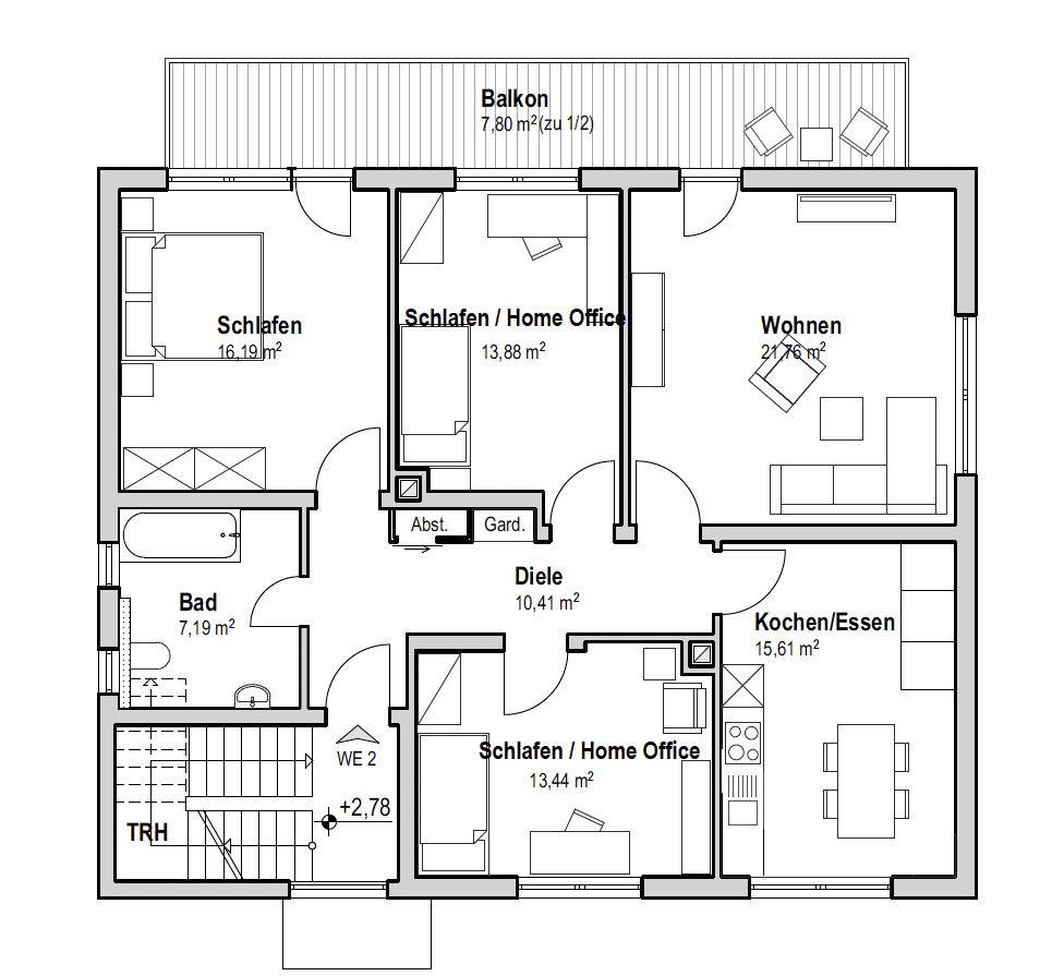4 bedroom flat to rent, 104 m², Kleinostheim, Bavaria 4 bedroom flat to rent, 104 m², Kleinostheim, Bavaria