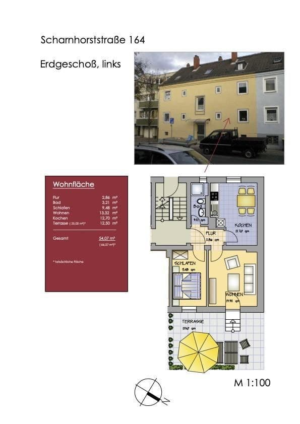 2 bedroom flat to rent, 54 m², Scharnhorststraße 164, Düren, North Rhine-Westphalia 2 bedroom flat to rent, 54 m², Scharnhorststraße 164, Düren, North Rhine-Westphalia