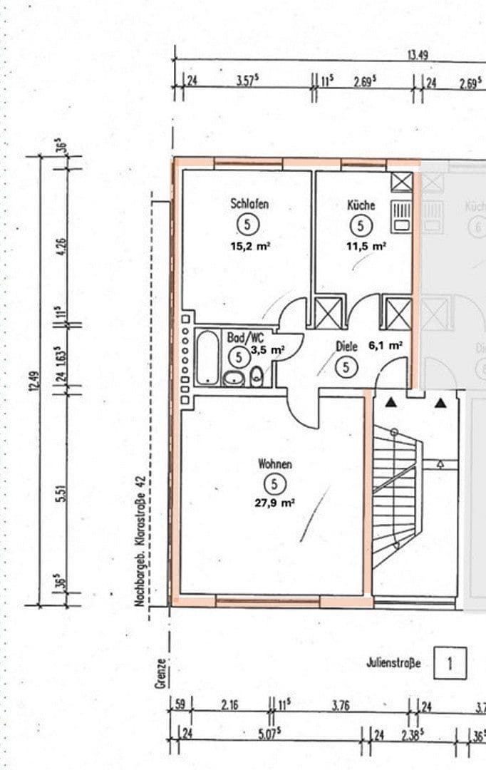 2 bedroom flat to rent, 63 m², Julienstraße 1, Essen, North Rhine-Westphalia 2 bedroom flat to rent, 63 m², Julienstraße 1, Essen, North Rhine-Westphalia
