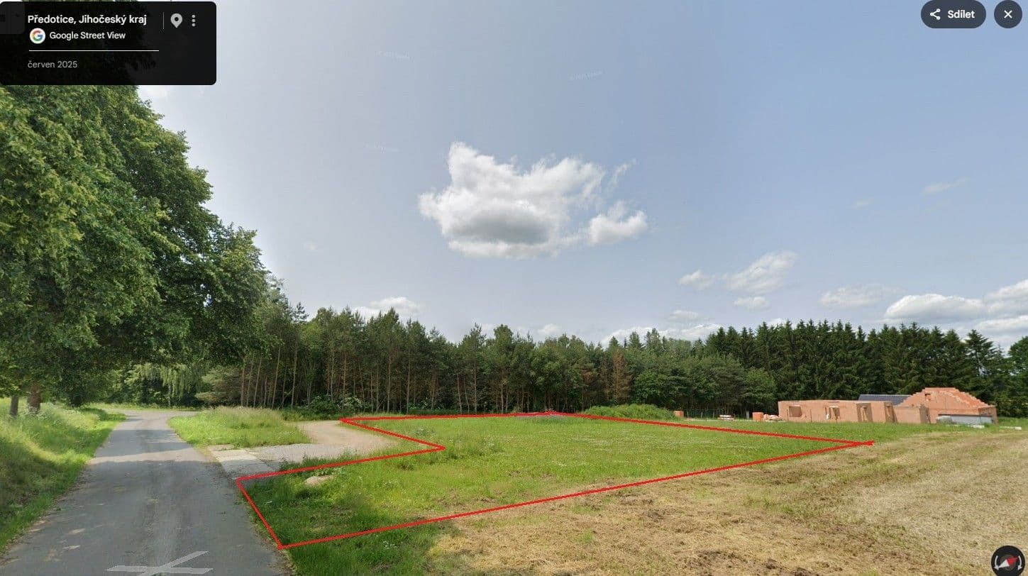 plot for sale, 1,893 m², Předotice, Jihočeský Region plot for sale, 1,893 m², Předotice, Jihočeský Region