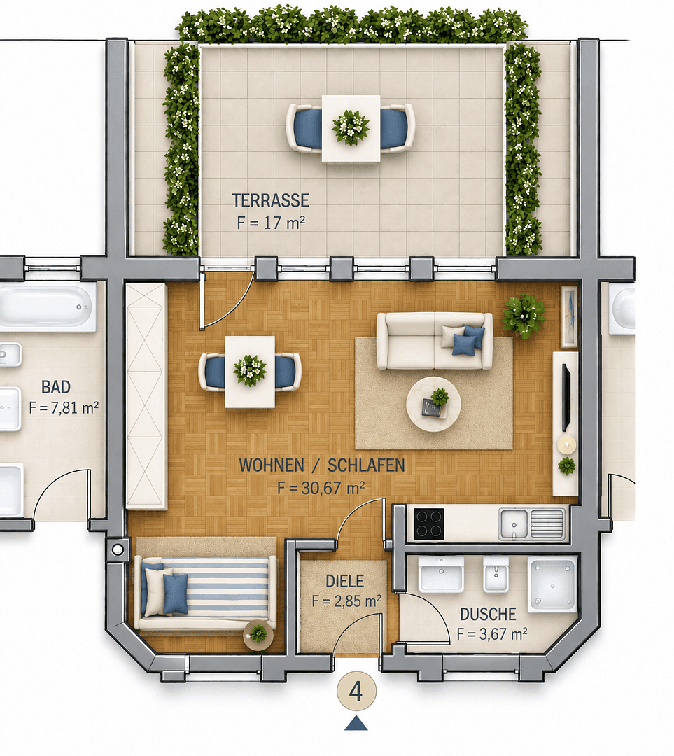 1 bedroom flat to rent, 41 m², St. Norbert Str. 6, Zell am Main, Bavaria 1 bedroom flat to rent, 41 m², St. Norbert Str. 6, Zell am Main, Bavaria