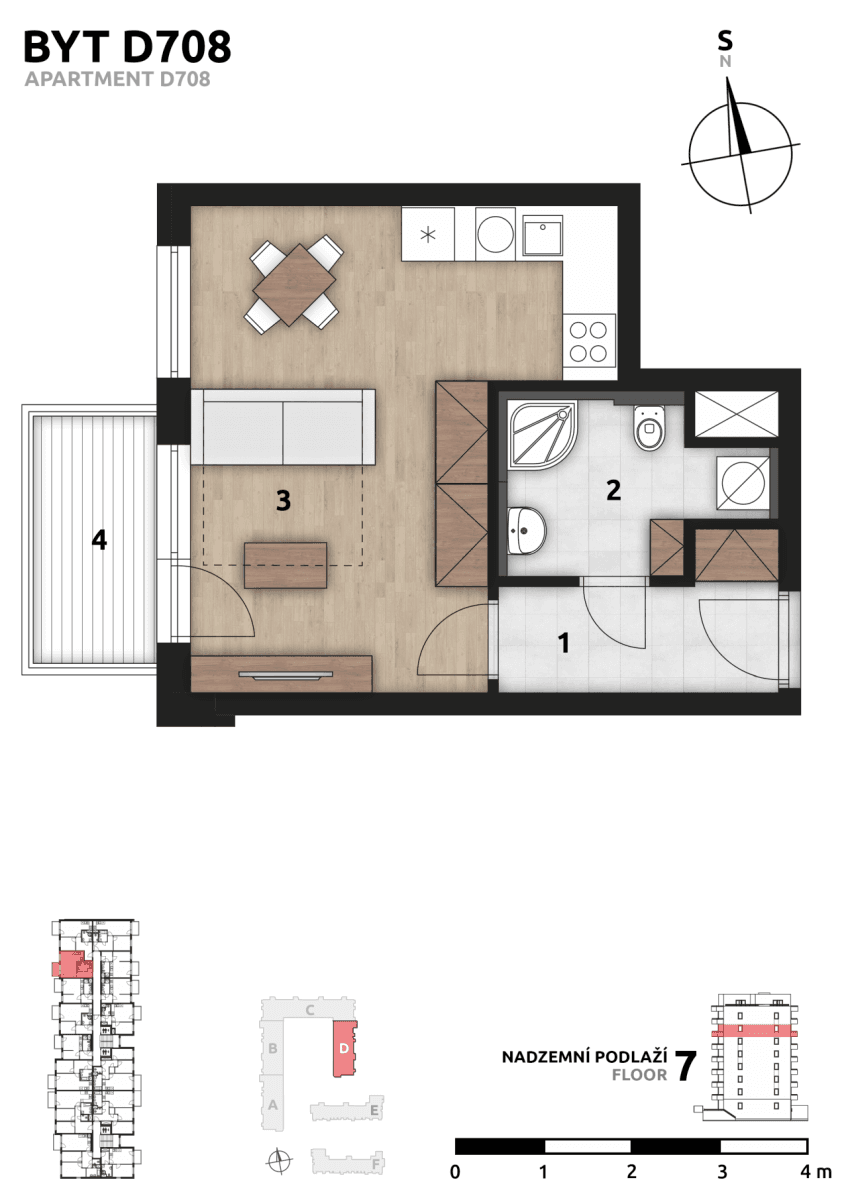 Studio flat to rent, 32 m², Arnošta Staňka, Prague, Prague Studio flat to rent, 32 m², Arnošta Staňka, Prague, Prague