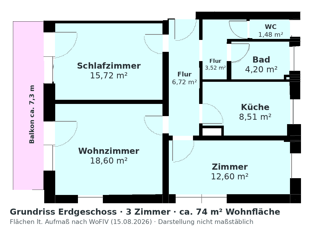 3 bedroom flat to rent, 74 m², Kehl, Baden-Württemberg 3 bedroom flat to rent, 74 m², Kehl, Baden-Württemberg