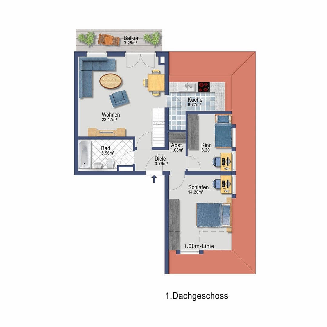 2 bedroom with open-plan kitchen flat for sale, 83 m², Romerstraße 4, Coswig, Saxony 2 bedroom with open-plan kitchen flat for sale, 83 m², Romerstraße 4, Coswig, Saxony