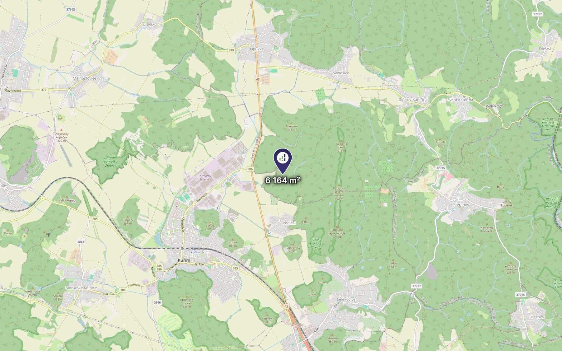 plot for sale, 771 m², Svinošice, Jihomoravský Region plot for sale, 771 m², Svinošice, Jihomoravský Region