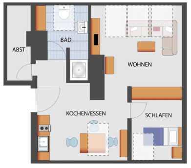 1 bedroom flat to rent, 34 m², Senden, Bavaria 1 bedroom flat to rent, 34 m², Senden, Bavaria