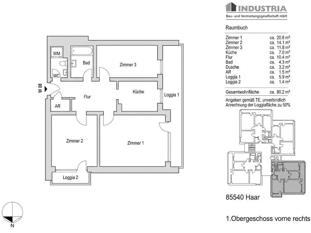 3 bedroom flat to rent, 81 m², Jagdfeldring 60, Haar, Bavaria 3 bedroom flat to rent, 81 m², Jagdfeldring 60, Haar, Bavaria