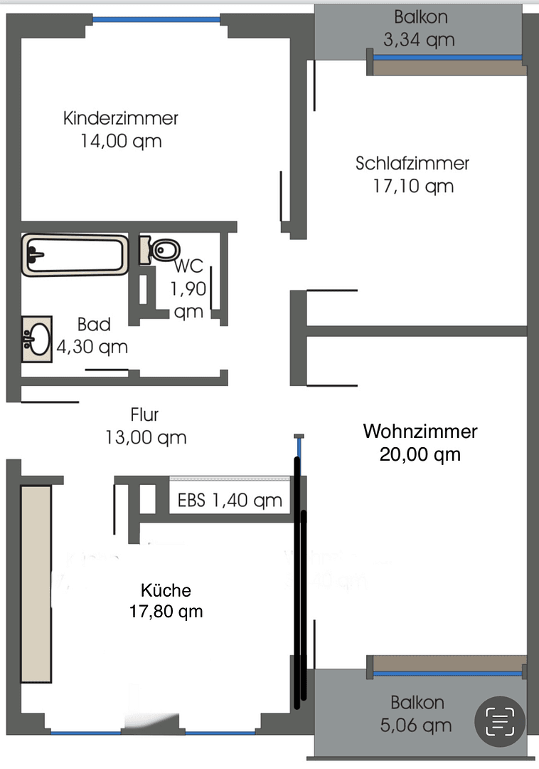 3 bedroom flat to rent, 92 m², Königsberger Str. 160, Münster - Coerde, North Rhine-Westphalia 3 bedroom flat to rent, 92 m², Königsberger Str. 160, Münster - Coerde, North Rhine-Westphalia