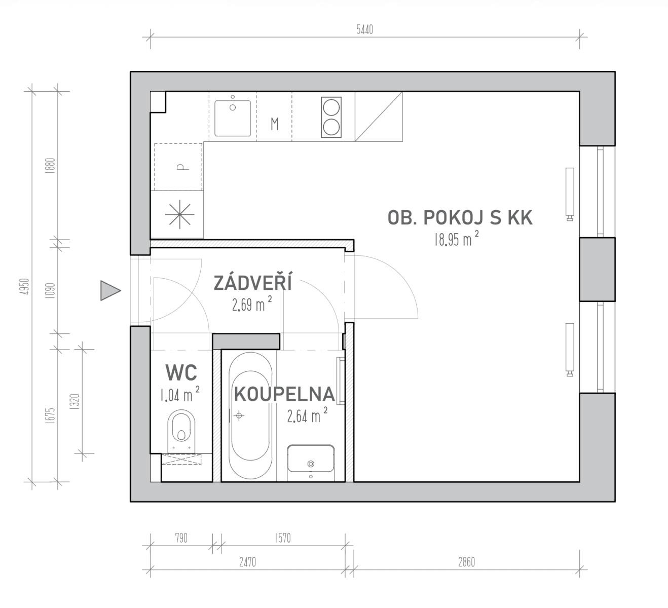 Studio flat for sale, 26 m², Tovární, Beroun, Středočeský Region Studio flat for sale, 26 m², Tovární, Beroun, Středočeský Region