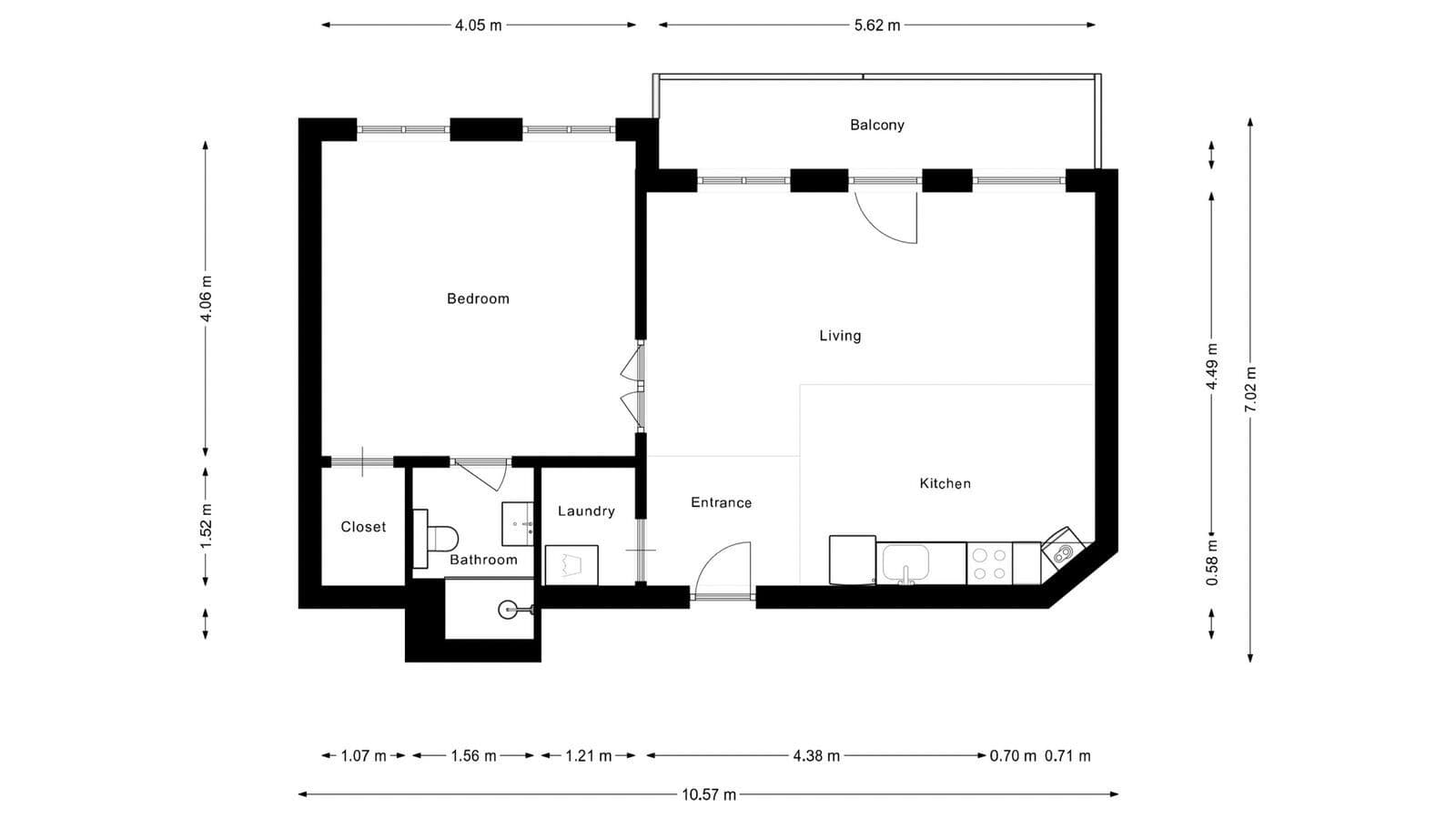 1 bedroom with open-plan kitchen flat to rent, 53 m², Kaizlovy sady, Prague, Prague 1 bedroom with open-plan kitchen flat to rent, 53 m², Kaizlovy sady, Prague, Prague