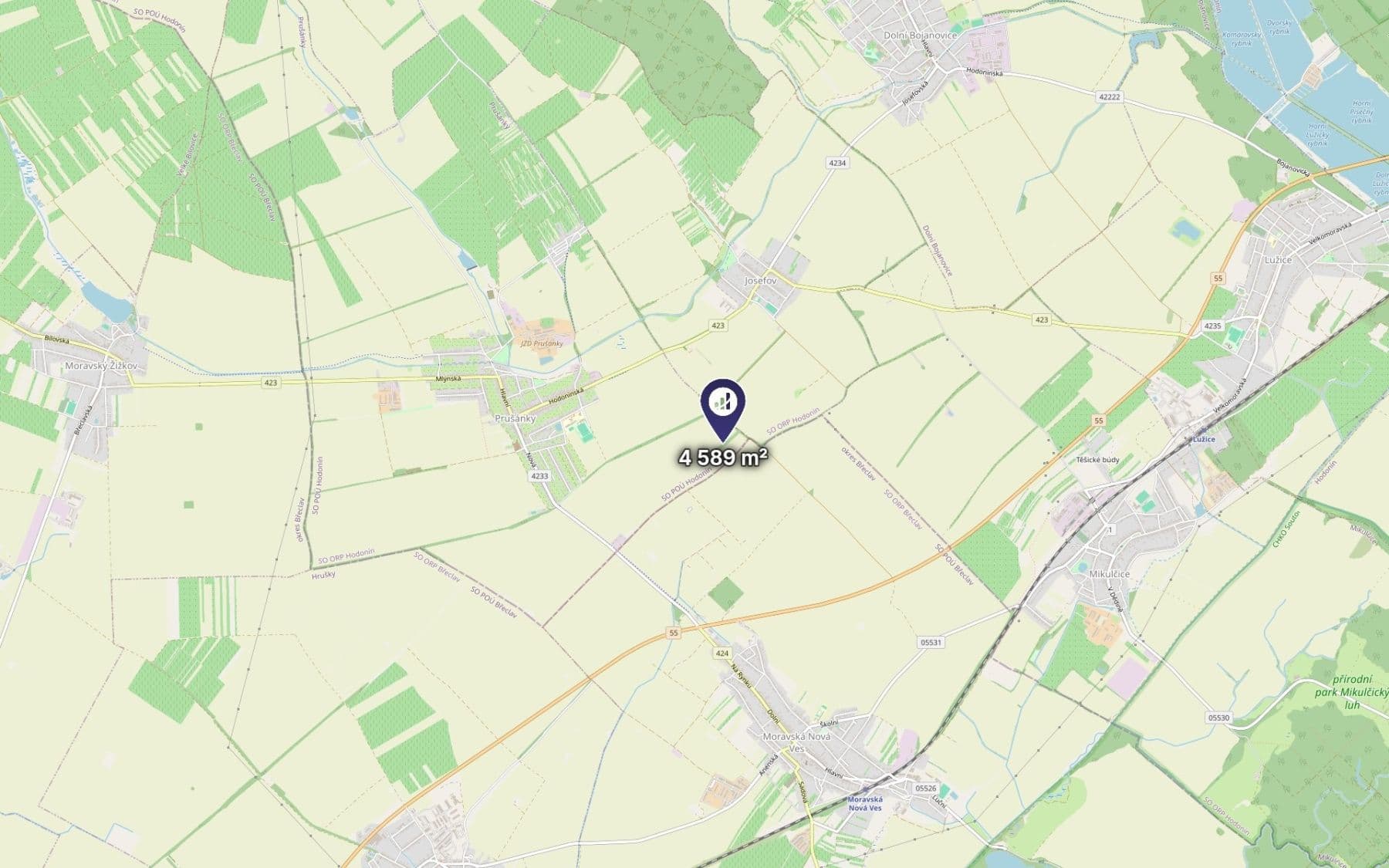 plot for sale, 2,295 m², Prušánky, Jihomoravský Region plot for sale, 2,295 m², Prušánky, Jihomoravský Region