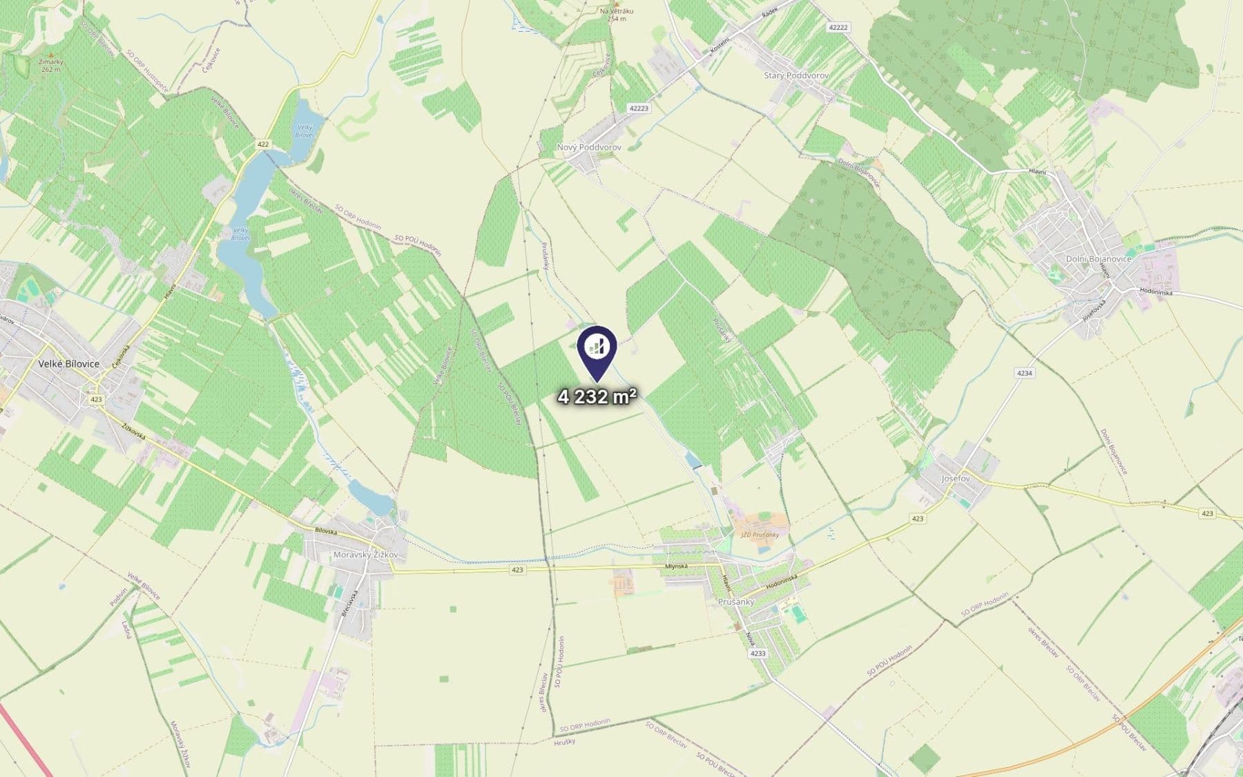 plot for sale, 4,232 m², Prušánky, Jihomoravský Region plot for sale, 4,232 m², Prušánky, Jihomoravský Region