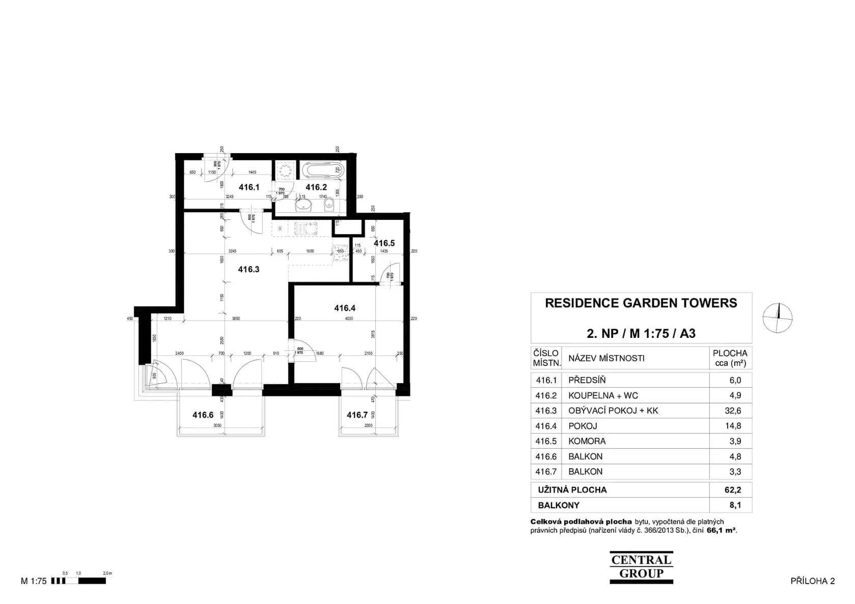 1 bedroom with open-plan kitchen flat to rent, 66 m², Olšanská, Prague, Prague 1 bedroom with open-plan kitchen flat to rent, 66 m², Olšanská, Prague, Prague