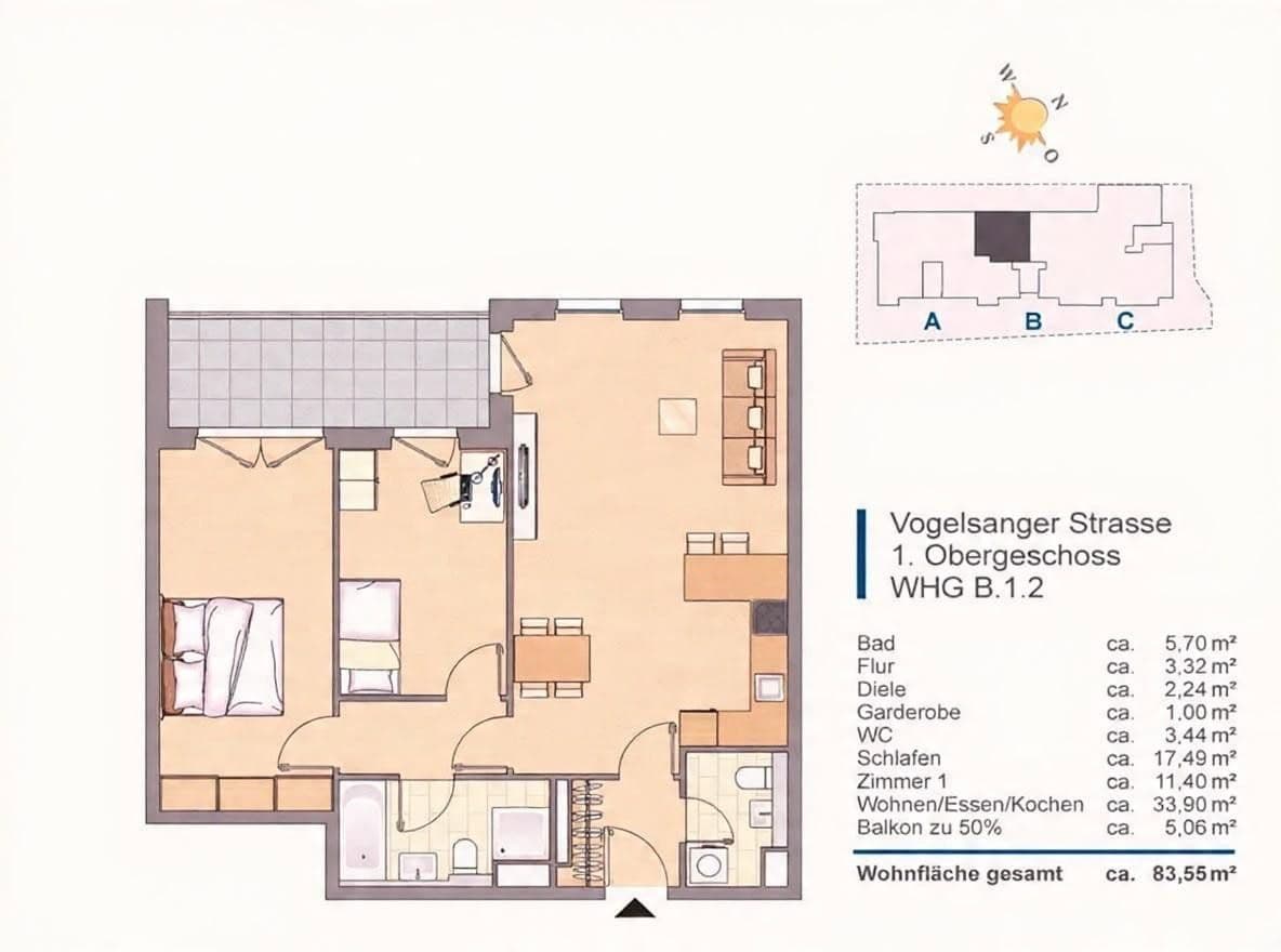3 bedroom flat for sale, 84 m², Vogelsanger Strasse 10 a, Köln, North Rhine-Westphalia 3 bedroom flat for sale, 84 m², Vogelsanger Strasse 10 a, Köln, North Rhine-Westphalia