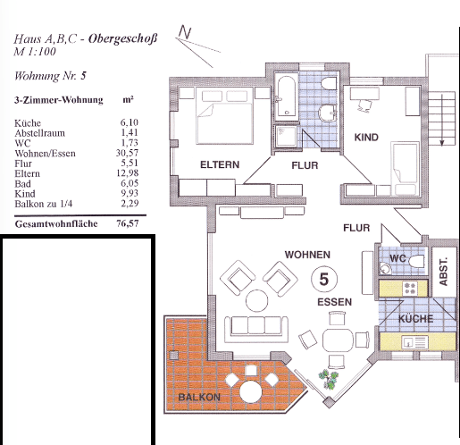 3 bedroom flat to rent, 77 m², Feldstr. 1b, Gerstungen, Thuringia 3 bedroom flat to rent, 77 m², Feldstr. 1b, Gerstungen, Thuringia