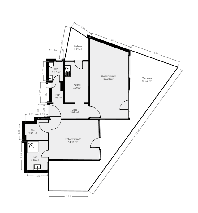 2 bedroom flat to rent, 75 m², Stuttgart-Wangen, Baden-Württemberg 2 bedroom flat to rent, 75 m², Stuttgart-Wangen, Baden-Württemberg