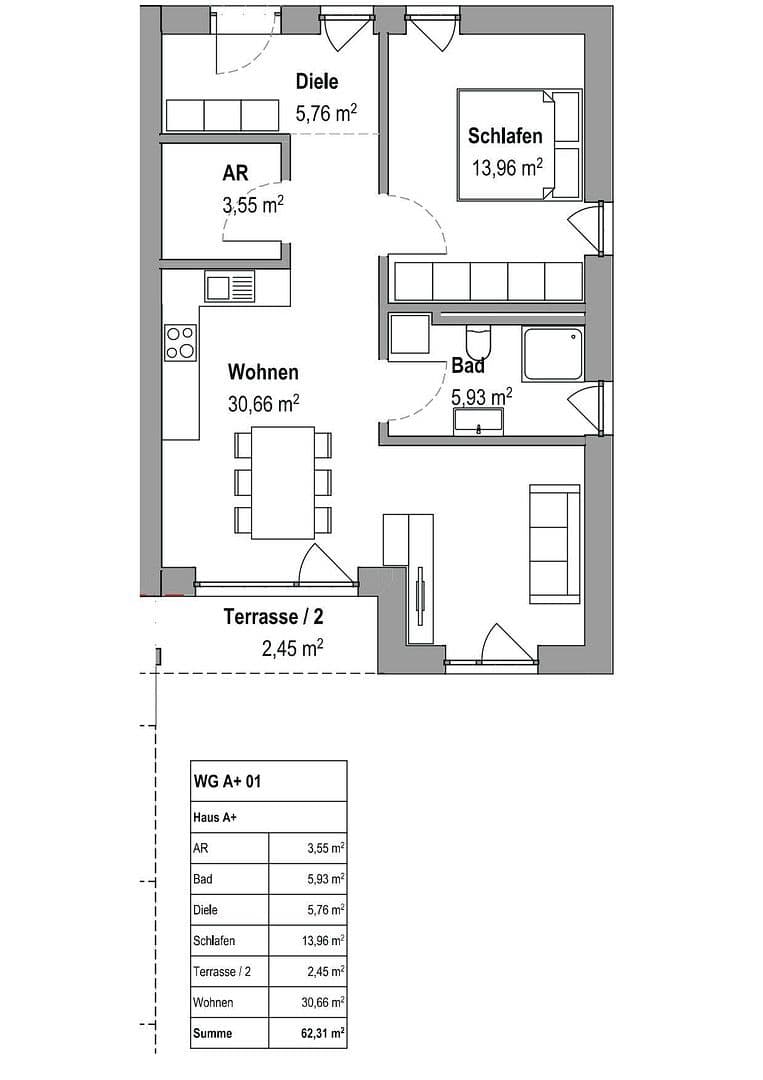 2 bedroom flat to rent, 63 m², Südtiroler Straße 1a, Passau, Bavaria 2 bedroom flat to rent, 63 m², Südtiroler Straße 1a, Passau, Bavaria