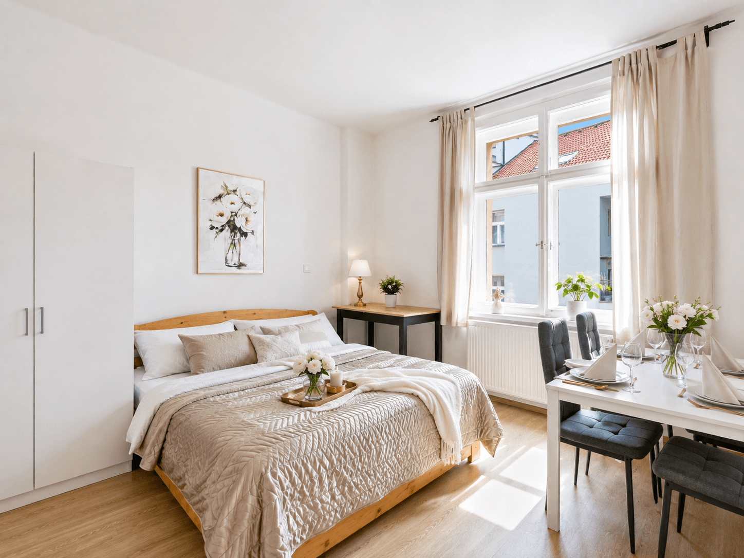 1 bedroom with open-plan kitchen flat to rent, 53 m², Košická, Prague, Prague 1 bedroom with open-plan kitchen flat to rent, 53 m², Košická, Prague, Prague