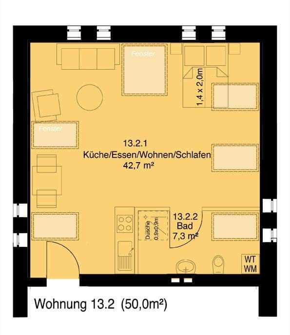 1 bedroom flat to rent, 50 m², Paulihof 2, Schleswig, Schleswig-Holstein 1 bedroom flat to rent, 50 m², Paulihof 2, Schleswig, Schleswig-Holstein