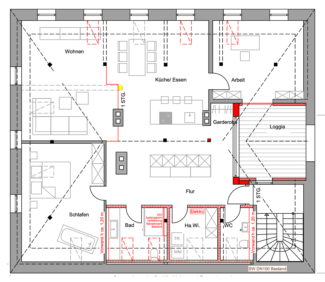 2 bedroom with open-plan kitchen flat to rent, 135 m², Kitzingen, Bavaria 2 bedroom with open-plan kitchen flat to rent, 135 m², Kitzingen, Bavaria