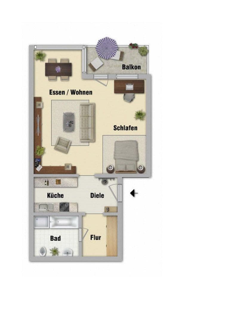 1 bedroom flat to rent, 50 m², Haimhausen, Bavaria 1 bedroom flat to rent, 50 m², Haimhausen, Bavaria