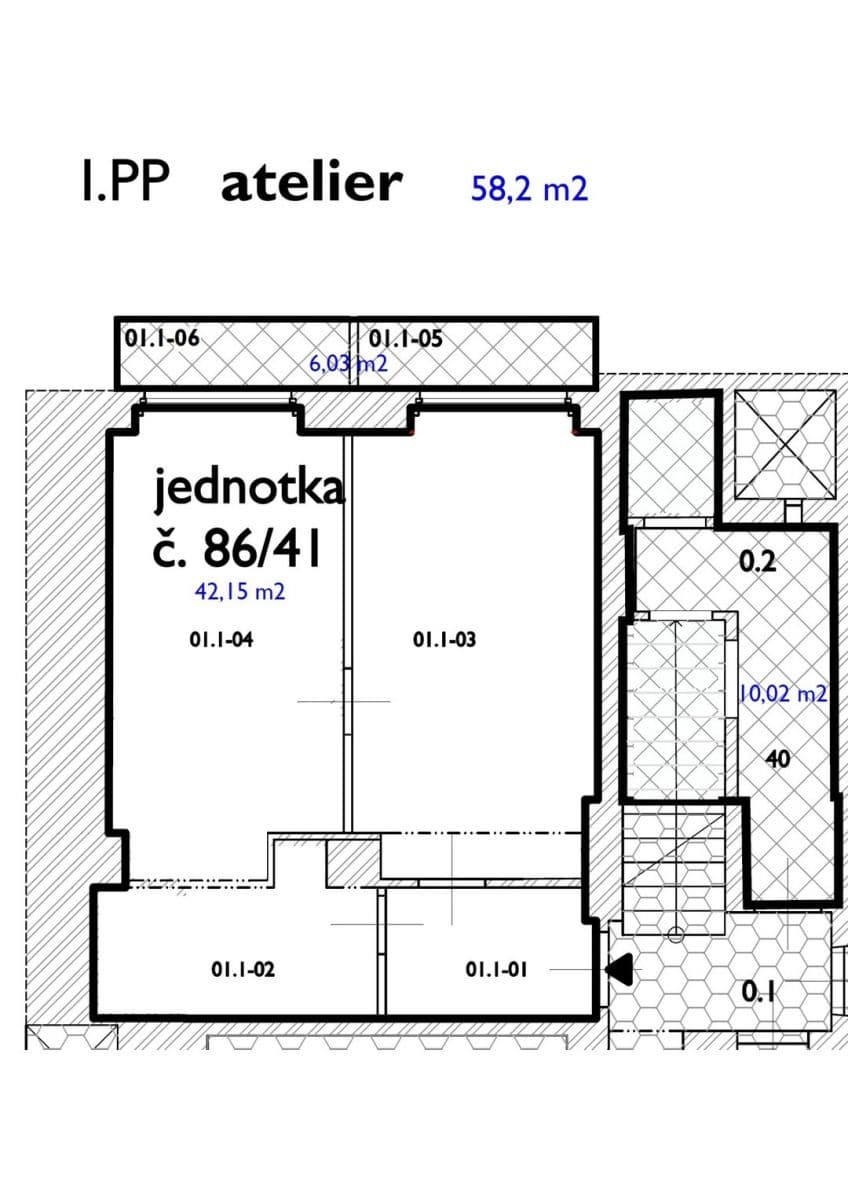 1 bedroom with open-plan kitchen flat for sale, 42 m², Sokolovská, Prague, Prague 1 bedroom with open-plan kitchen flat for sale, 42 m², Sokolovská, Prague, Prague