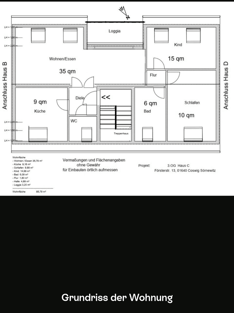 3 bedroom flat to rent, 85 m², Försterstraße 13, Coswig, Saxony 3 bedroom flat to rent, 85 m², Försterstraße 13, Coswig, Saxony