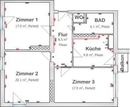 3 bedroom flat for sale, 83 m², Franckstraße 37, Graz, Styria 3 bedroom flat for sale, 83 m², Franckstraße 37, Graz, Styria