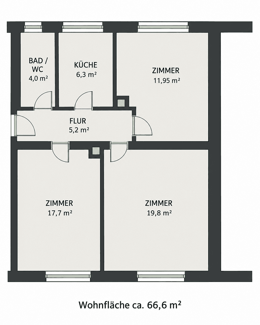3 bedroom flat to rent, 67 m², Bürgermeister-Fuchs-Straße 24-26, Mannheim, Baden-Württemberg 3 bedroom flat to rent, 67 m², Bürgermeister-Fuchs-Straße 24-26, Mannheim, Baden-Württemberg