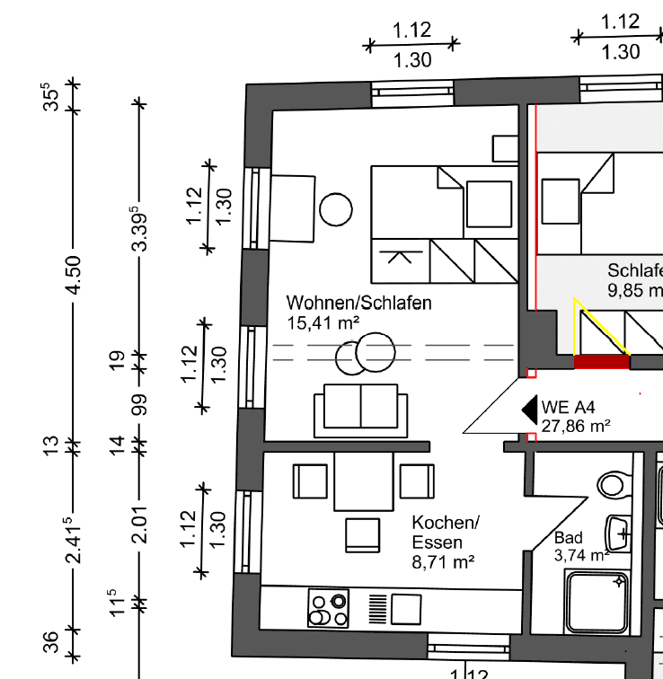 1 bedroom flat to rent, 14 m², Bahnhofstraße 13, Münchberg, Bavaria 1 bedroom flat to rent, 14 m², Bahnhofstraße 13, Münchberg, Bavaria