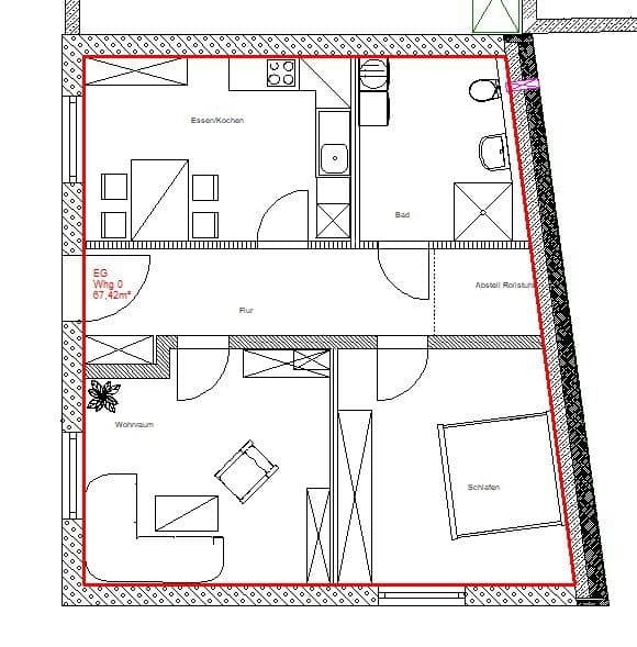 3 bedroom flat to rent, 68 m², Sinsheim, Baden-Württemberg 3 bedroom flat to rent, 68 m², Sinsheim, Baden-Württemberg