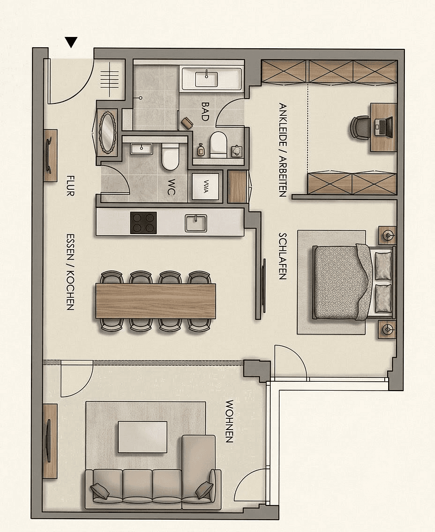 1 bedroom with open-plan kitchen flat for sale, 72 m², Birketweg 37, München, Bavaria 1 bedroom with open-plan kitchen flat for sale, 72 m², Birketweg 37, München, Bavaria