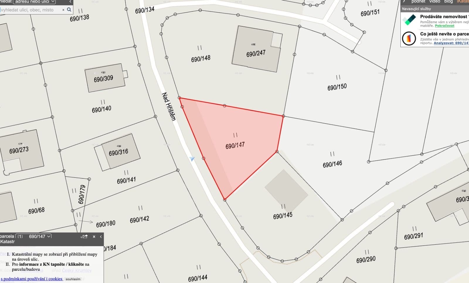plot for sale, 723 m², Horní Planá, Jihočeský Region plot for sale, 723 m², Horní Planá, Jihočeský Region
