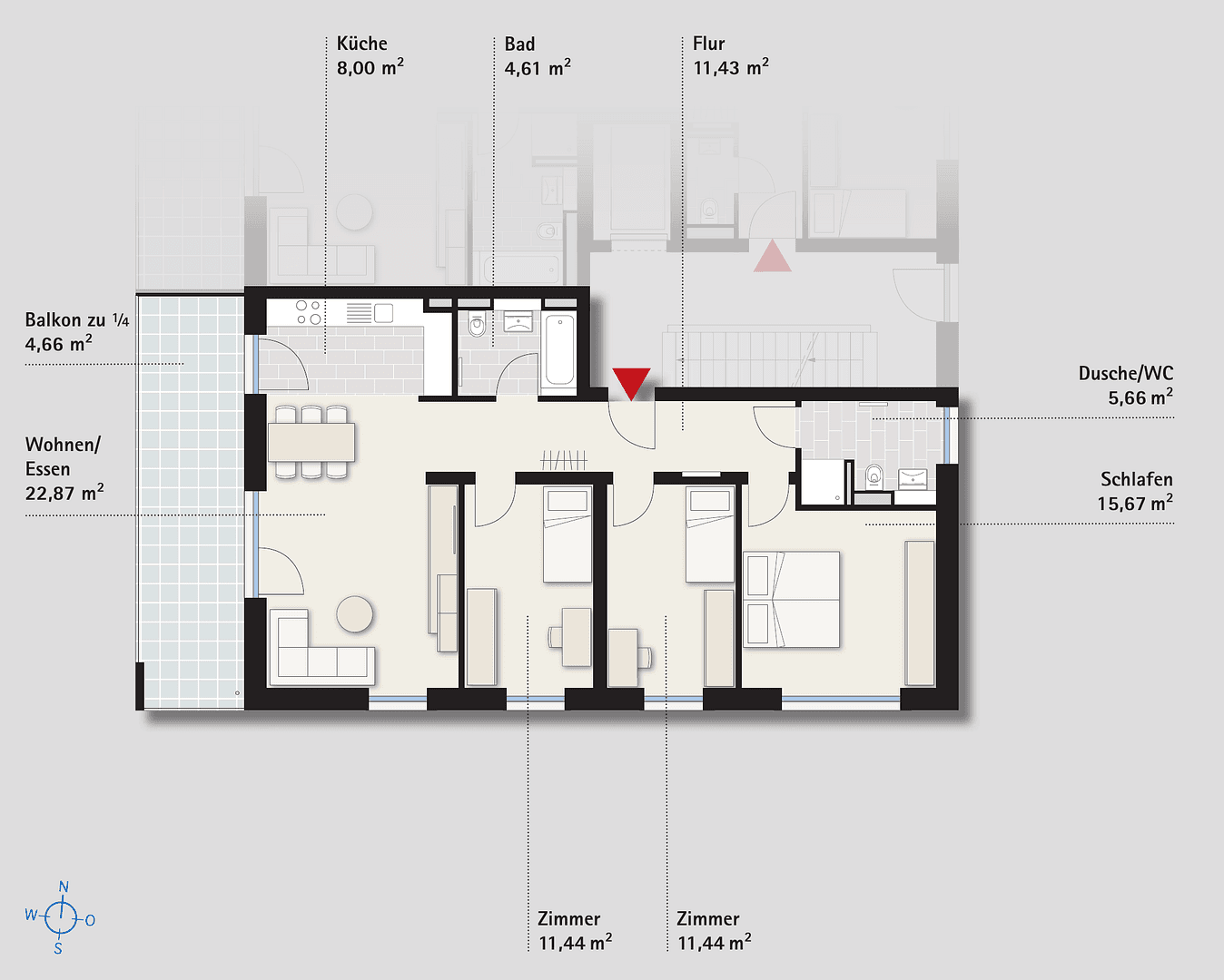 4 bedroom flat to rent, 96 m², Max-Lang-Straße 15/2, Leinfelden-Echterdingen, Baden-Württemberg 4 bedroom flat to rent, 96 m², Max-Lang-Straße 15/2, Leinfelden-Echterdingen, Baden-Württemberg