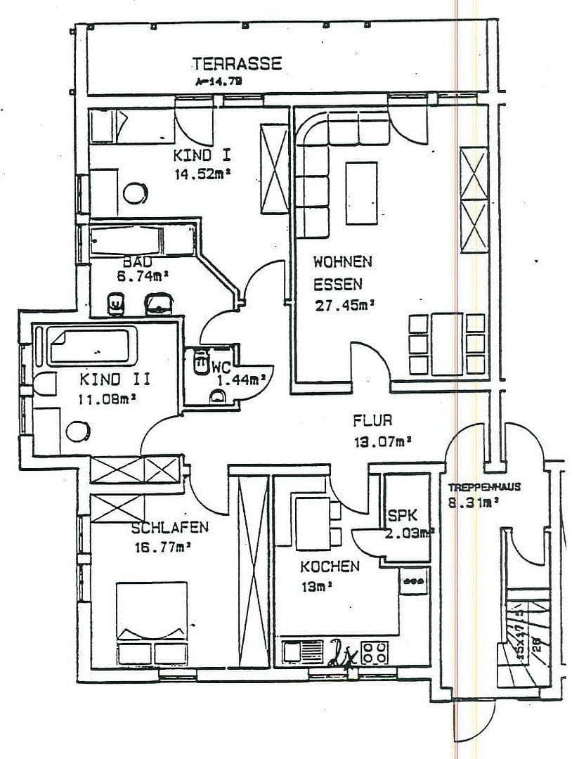 4 bedroom flat to rent, 110 m², Udenborner Str. 4a, Wabern, Hesse 4 bedroom flat to rent, 110 m², Udenborner Str. 4a, Wabern, Hesse