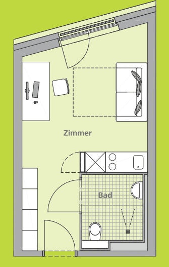 1 bedroom flat to rent, 26 m², Dasselstr. 1b, Köln, North Rhine-Westphalia 1 bedroom flat to rent, 26 m², Dasselstr. 1b, Köln, North Rhine-Westphalia