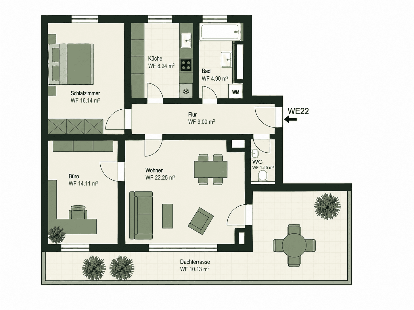 3 bedroom flat for sale, 86 m², Germering, Bavaria 3 bedroom flat for sale, 86 m², Germering, Bavaria