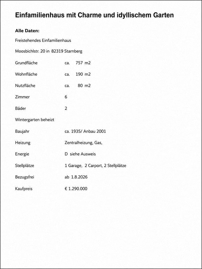house for sale, 175 m², Starnberg, Bavaria house for sale, 175 m², Starnberg, Bavaria