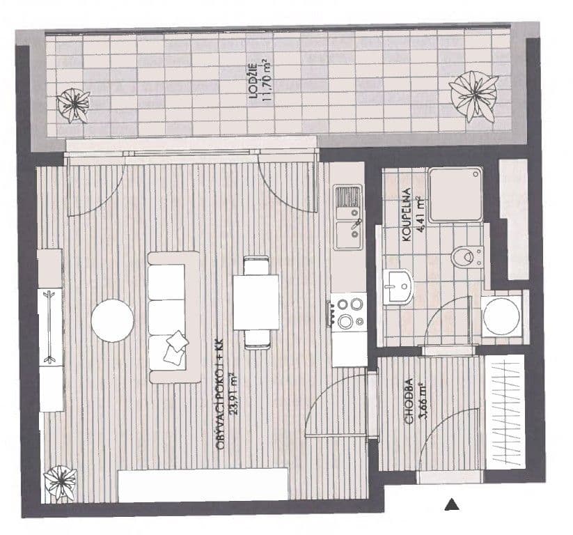 Studio flat to rent, 35 m², Vyletalova, Prague, Prague Studio flat to rent, 35 m², Vyletalova, Prague, Prague