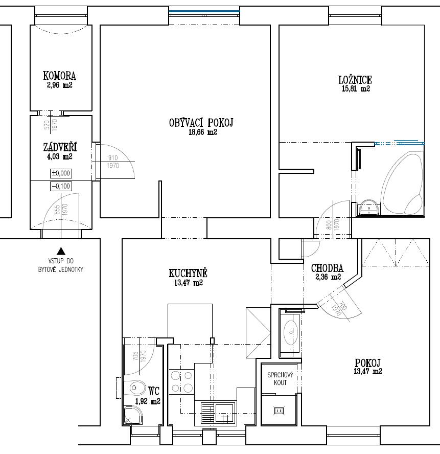 3 bedroom flat to rent, 75 m², Krhanice, Středočeský Region 3 bedroom flat to rent, 75 m², Krhanice, Středočeský Region
