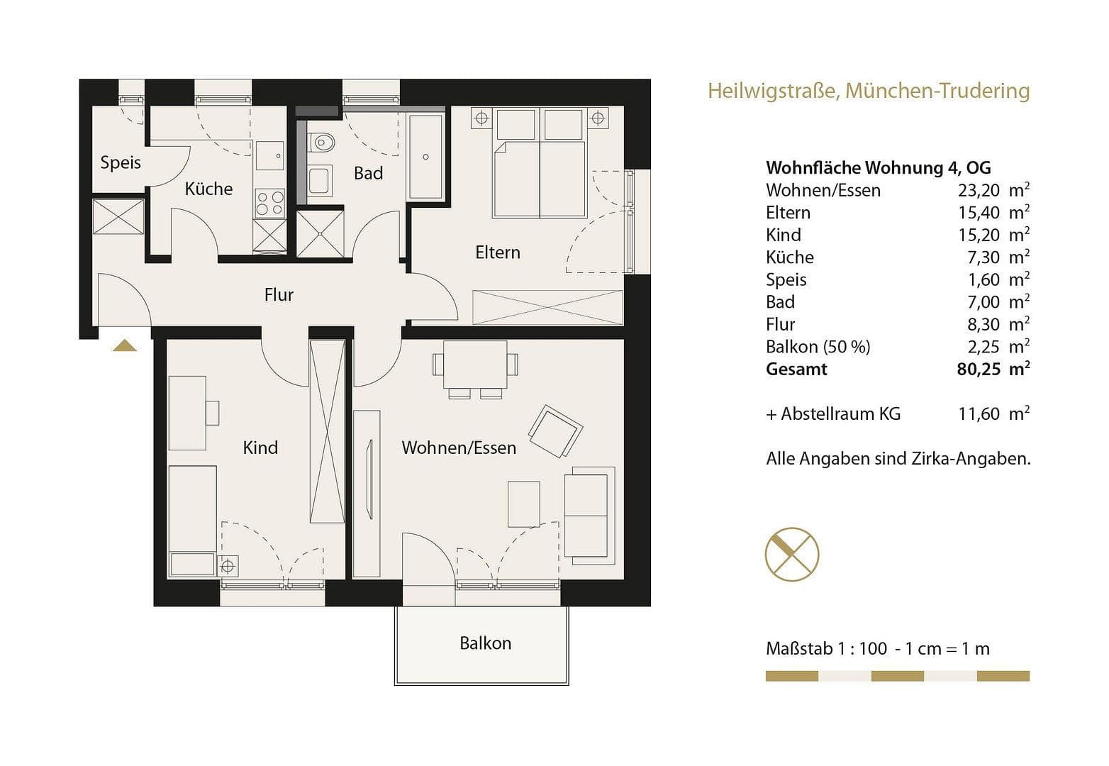3 bedroom flat to rent, 81 m², Heilwigstraße 19, München-Trudering, Bavaria 3 bedroom flat to rent, 81 m², Heilwigstraße 19, München-Trudering, Bavaria