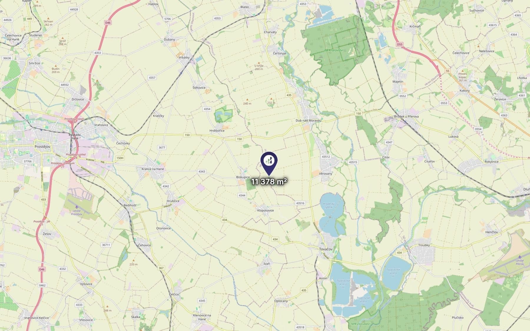 plot for sale, 1,264 m², Věrovany, Olomoucký Region plot for sale, 1,264 m², Věrovany, Olomoucký Region