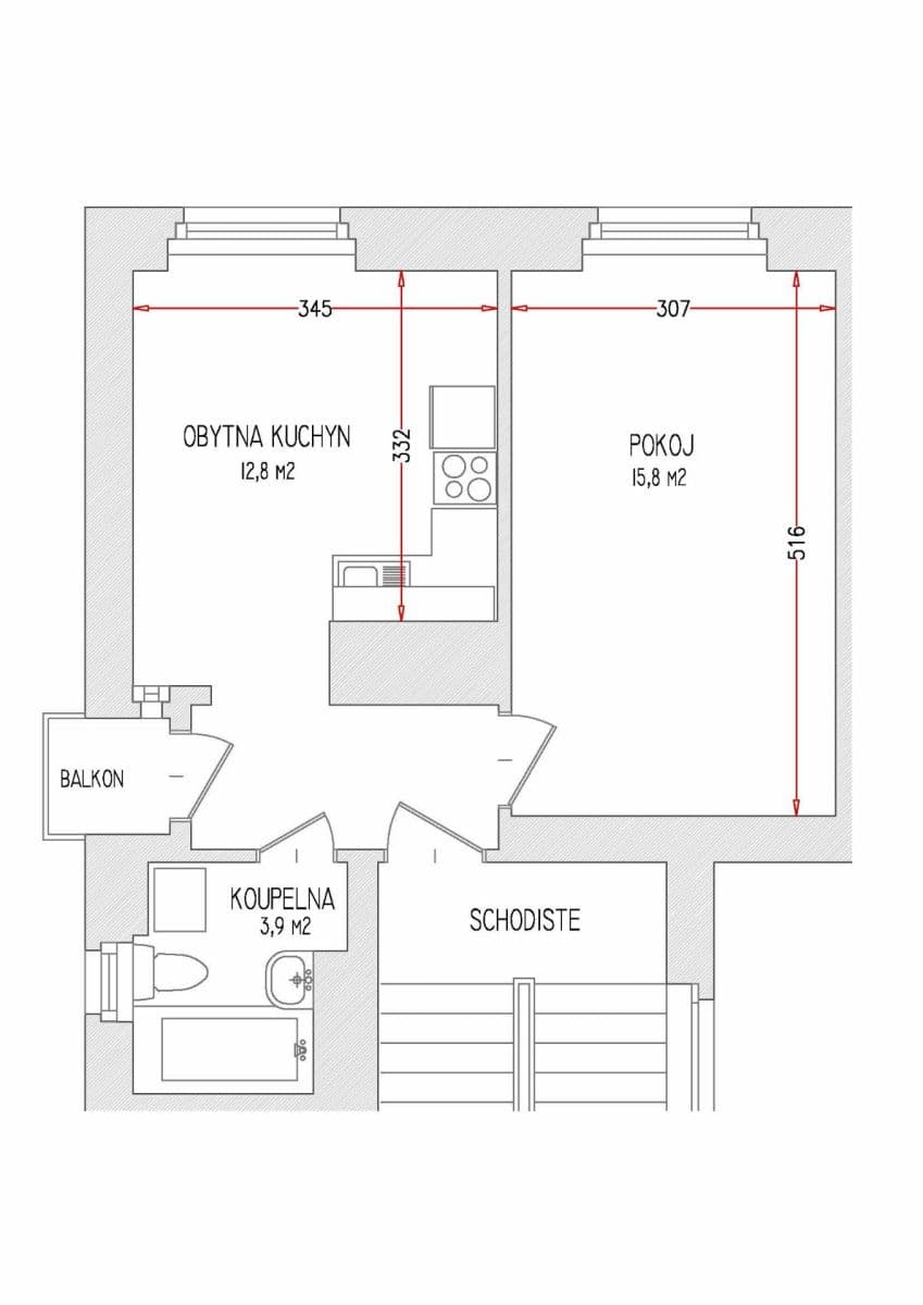 1 bedroom flat to rent, 38 m², Doudova, Prague, Prague 1 bedroom flat to rent, 38 m², Doudova, Prague, Prague
