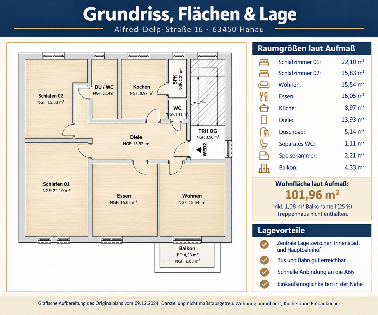4 bedroom flat to rent, 102 m², Alfred-Delp-Straße 16, Hanau, Hesse 4 bedroom flat to rent, 102 m², Alfred-Delp-Straße 16, Hanau, Hesse