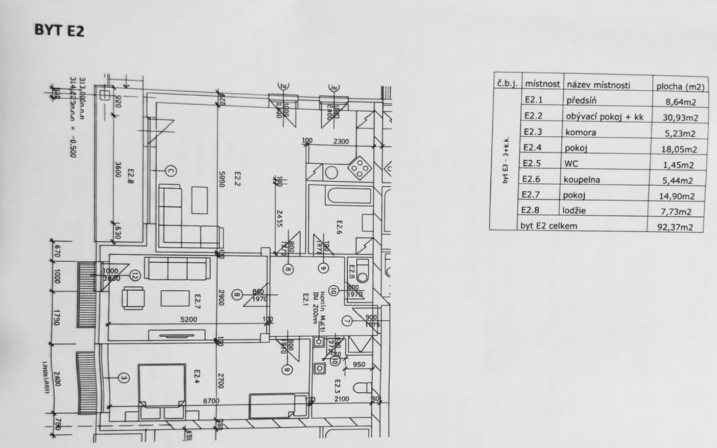 2 bedroom with open-plan kitchen flat to rent, 85 m², Za Podjezdem, Prague, Prague 2 bedroom with open-plan kitchen flat to rent, 85 m², Za Podjezdem, Prague, Prague