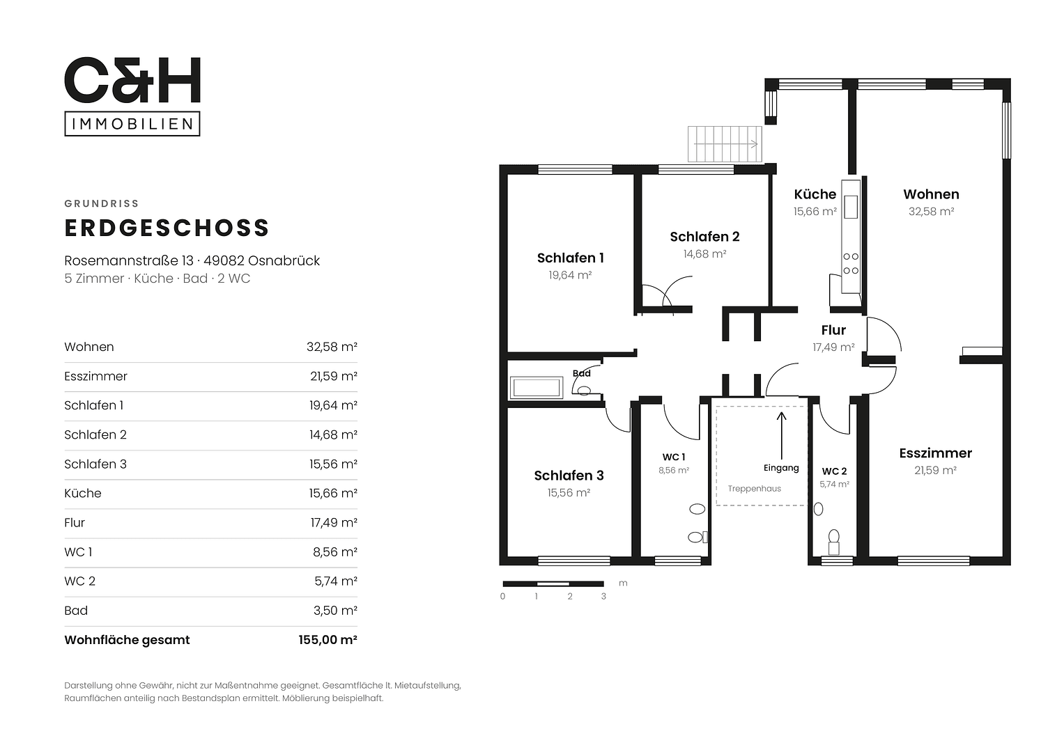 4 bedroom flat to rent, 150 m², Rosemannstraße 13, Osnabrück, Lower Saxony 4 bedroom flat to rent, 150 m², Rosemannstraße 13, Osnabrück, Lower Saxony