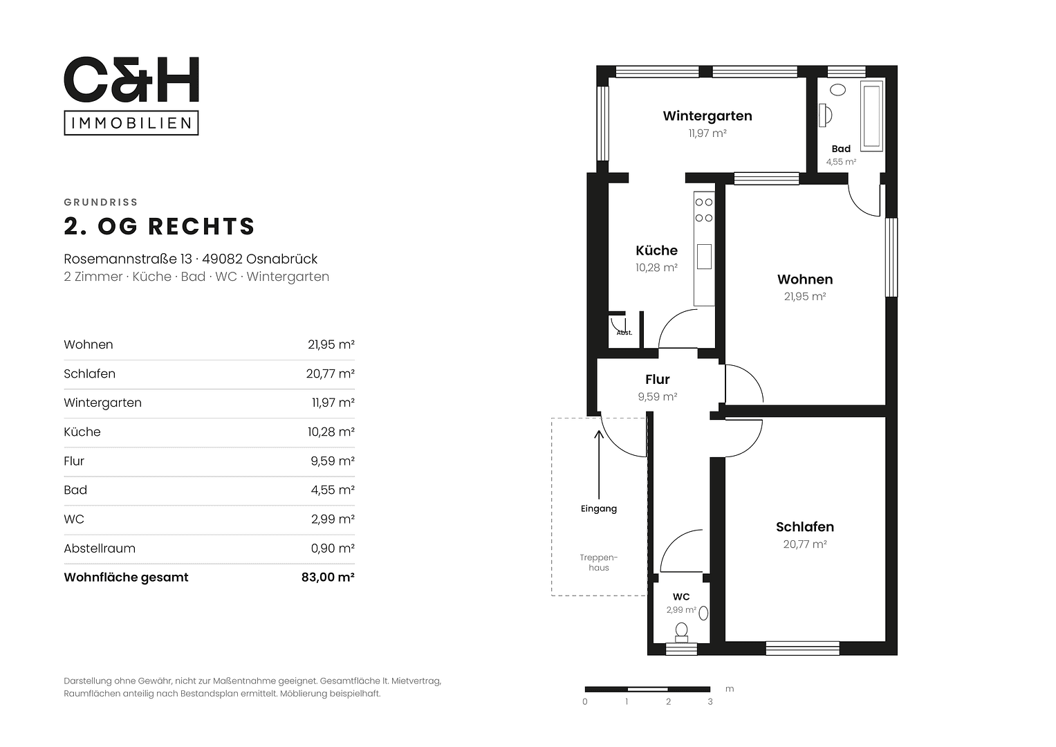 2 bedroom flat to rent, 83 m², Rosemannstraße 13, Osnabrück, Lower Saxony 2 bedroom flat to rent, 83 m², Rosemannstraße 13, Osnabrück, Lower Saxony