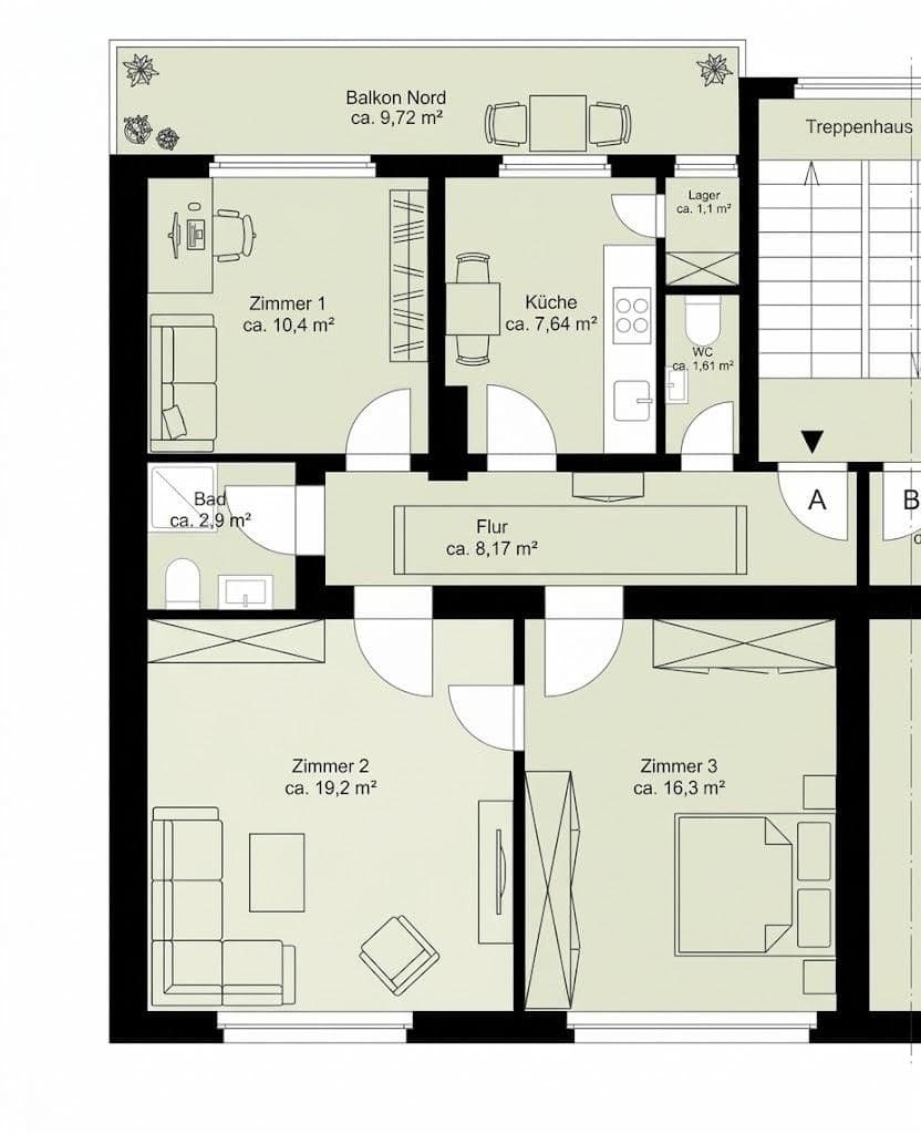3 bedroom flat for sale, 75 m², Kreysigstrasse 40, Mainz, Hesse 3 bedroom flat for sale, 75 m², Kreysigstrasse 40, Mainz, Hesse
