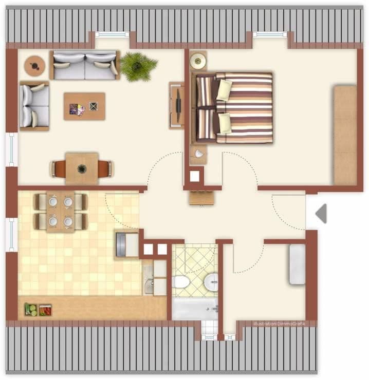1 bedroom with open-plan kitchen flat for sale, 46 m², Würzburg, Bavaria 1 bedroom with open-plan kitchen flat for sale, 46 m², Würzburg, Bavaria
