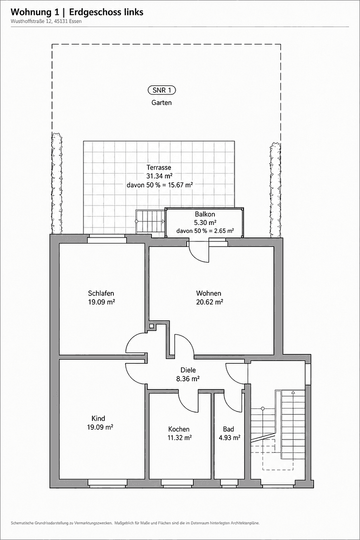2 bedroom with open-plan kitchen flat for sale, 102 m², Wusthoffstraße 12, Essen, North Rhine-Westphalia 2 bedroom with open-plan kitchen flat for sale, 102 m², Wusthoffstraße 12, Essen, North Rhine-Westphalia